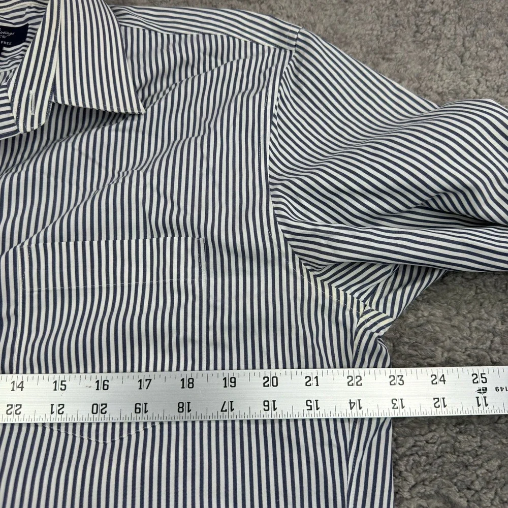 J Crew Men's Thompson Shirtings Dress Shirt 80's 2-Ply L(16-16 1/2) Navy Gingham
